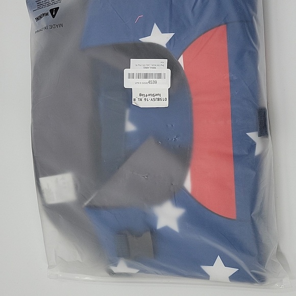 Patriotic Dog Life Jacket with Shark Fin New - Picture 8 of 14